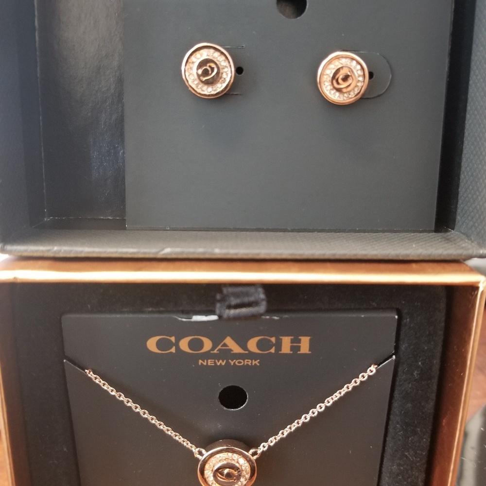 Coach Pave Necklace/Earring set - Picture 4 of 4